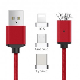 Кабель Micro Type-C Lightning USB магнитный G5 3in1