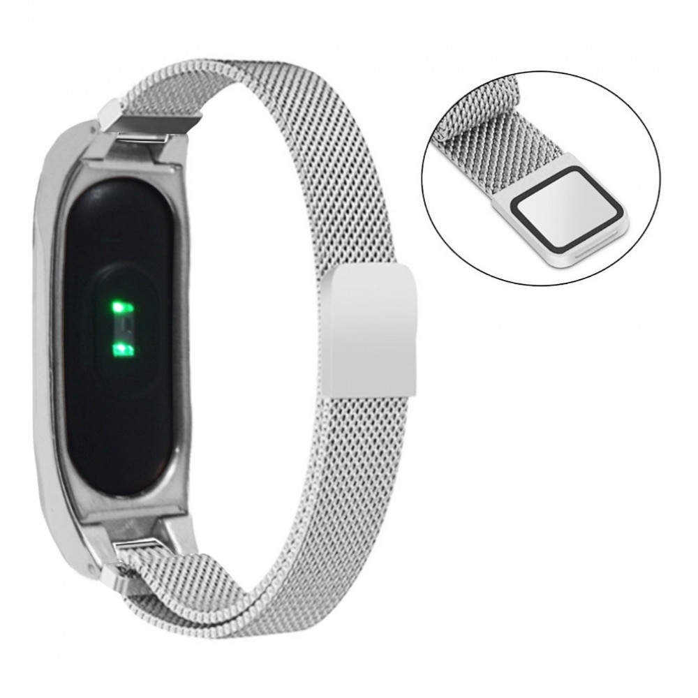 Ремешок металл для фитнес браслета Miband 2