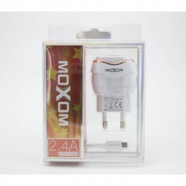 Зарядное сетевое сзу USB 2x Moxom KH-35 + micro