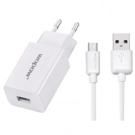 Зарядное сетевое сзу usb Wopow A21 + micro