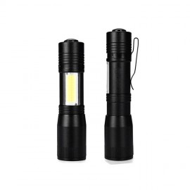Фонарик Y-I-1131 металл AA LED +COB + зум