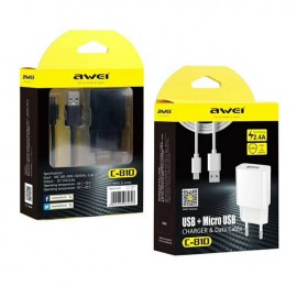 Зарядное сетевое сзу USB 1x Awei C-810 2.4A + micro