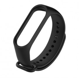 Ремешок силикон для фитнес браслета Miband 3 / 4 черн