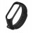 Ремешок силикон для фитнес браслета Miband 3 / 4 черн