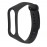 Ремешок силикон для фитнес браслета Miband 3 / 4 черн