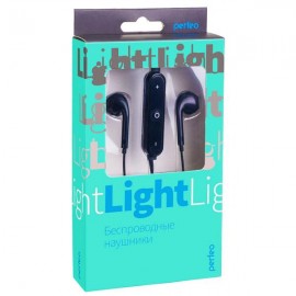 Наушники bluetooth Perfeo LIGHT белые/черные, таблетки