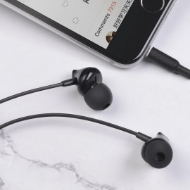 Наушники вакуумные с микрофоном Hoco M60 черные