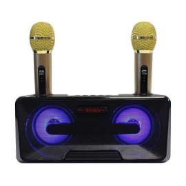 Колонка Bluetooth SDRD MP3 караоке 2 микрофона SD-301 черная