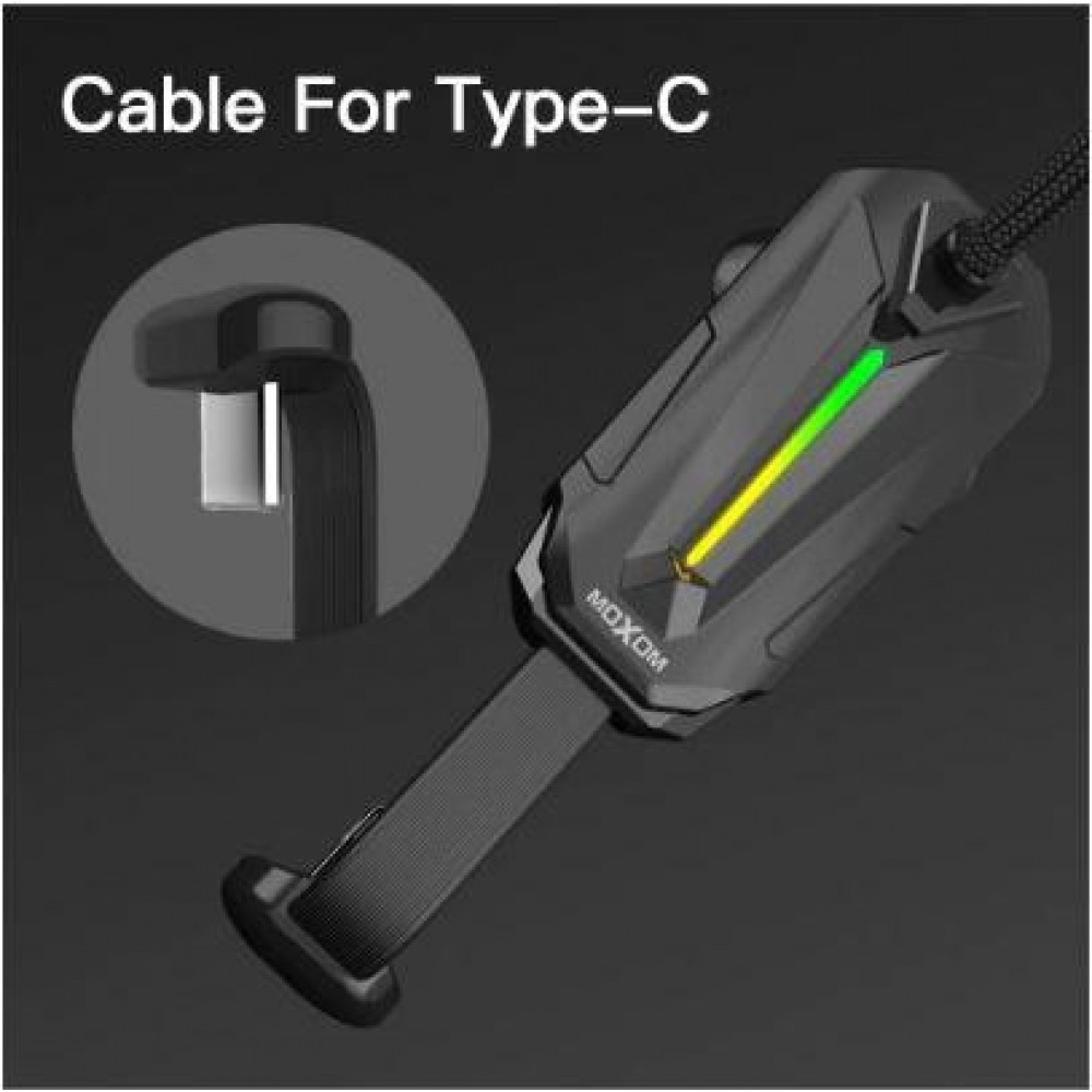 Кабель USB Type-C MOXOM MX-CB03 GM игровой 1m черный