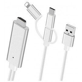 кабель для Apple Lightning / Type-C / Micro HDTV HDMI Mirascreen LD6m-3M