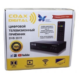 Ресивер DVB-T2 Coax DVB-2019 c поддержкой интернет