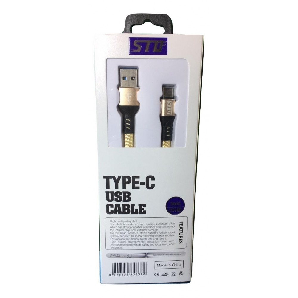 Кабель USB Type-C STD CB106 3A 1m
