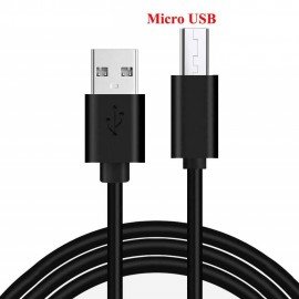 Кабель Micro USB 1m длинный разьем 11mm черный