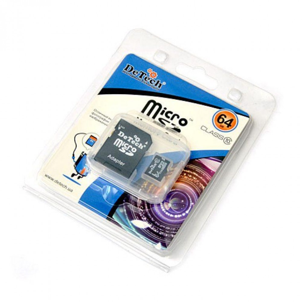 MicroSd 64Gb DeTech Class10