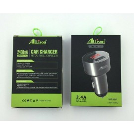 Зарядное автомобильное азу usb 2x Allison ALS-A604 LCD 2.4A