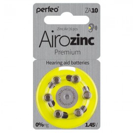 Батарейка ZA10 Airozinc Premium для слух аппаратов