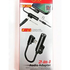 Переходник для Apple Lightning - 3.5 гнездо aux+питание Ipipoo KP-200