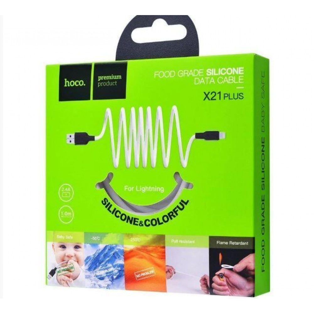 кабель для Apple Lightning USB Hoco X21 plus