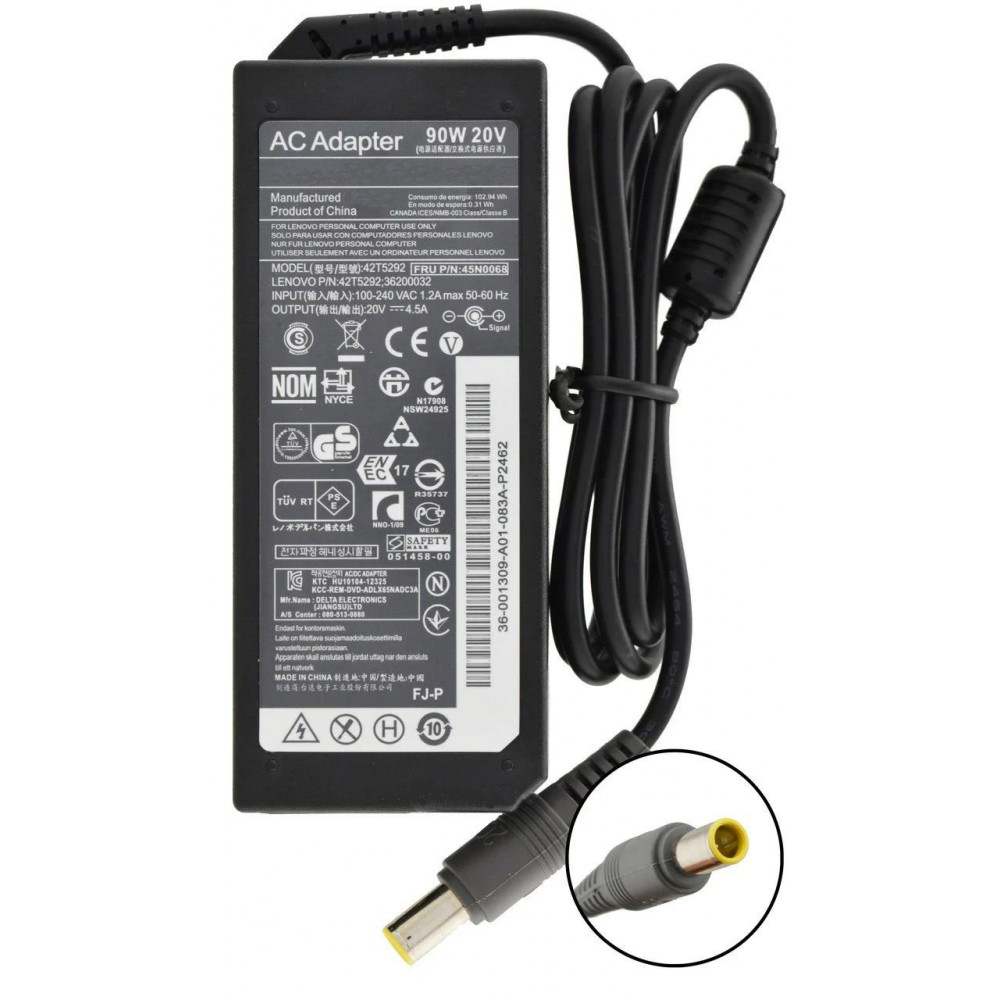 Блок питания ноутбука 20V 4.5A 7.9/5.5 /8mm для Lenovo