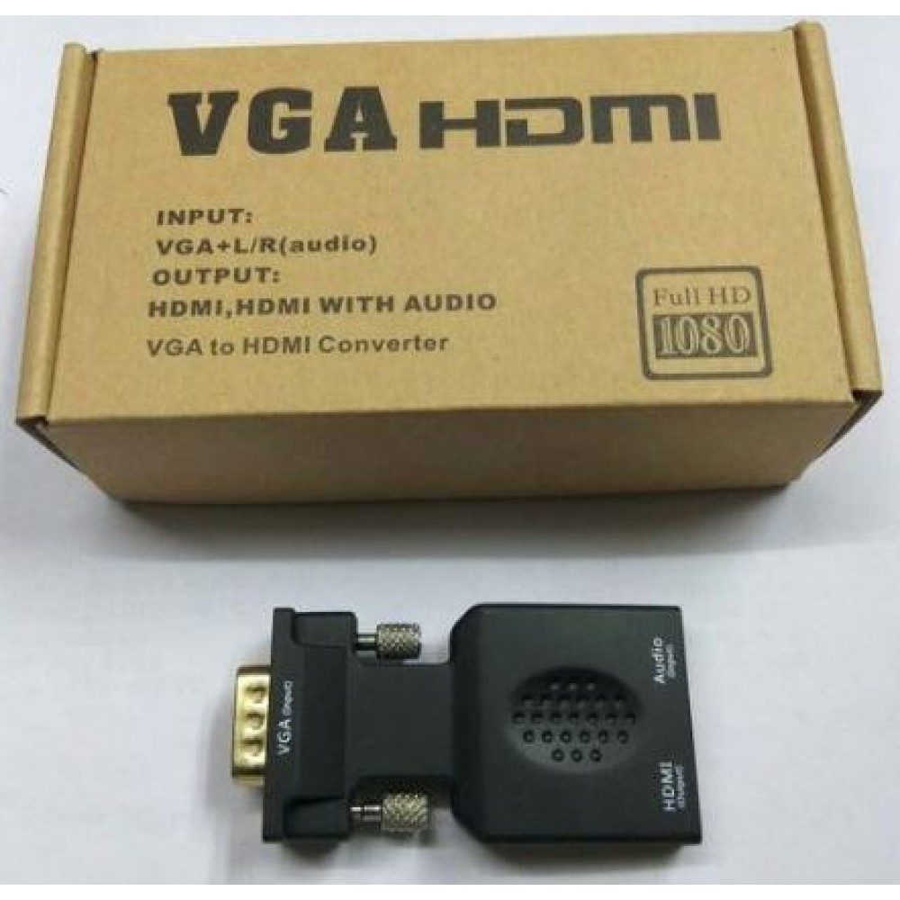 Конвертер видеосигнала VGA в HDMI (штекер - гнездо)