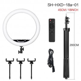 Селфи лампа кольцевая со штативом 18" 45см Touch Mode с пультом