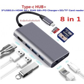 Переходник Type-C хаб Multi Adapter 8in1