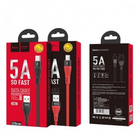 Кабель USB Type-C Hoco U53 5A черный
