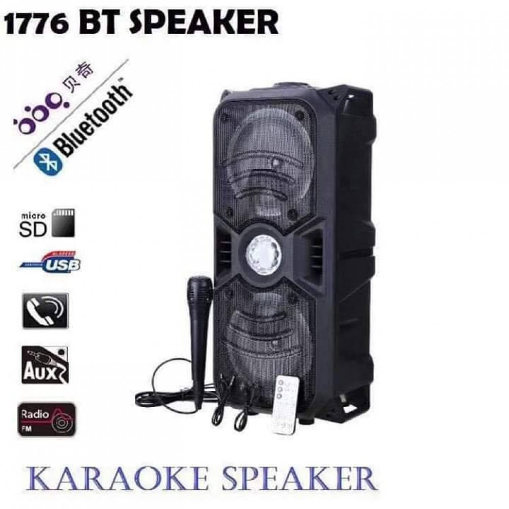 Колонка Bluetooth MP3 FM караоке с микрофоном ZQS-1776