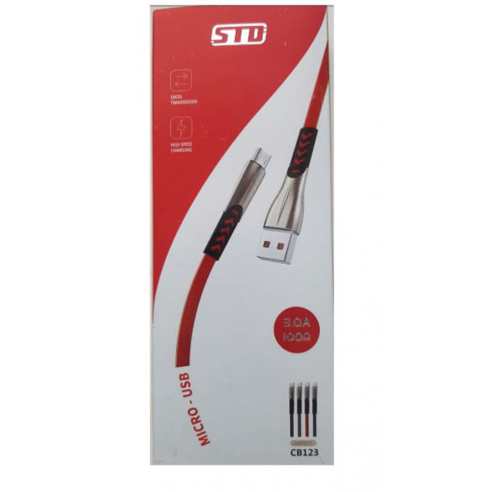 Кабель Micro USB STD CB123 3A 1m