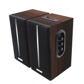 Колонки PC Bluetooth MP3 Smartbuy Gate SBA-4110 черно-коричневые дерево