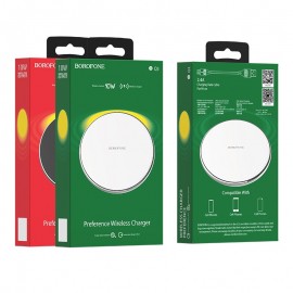 Зарядка беспроводная Qi Borofone BQ3 1.7A / 10w белая
