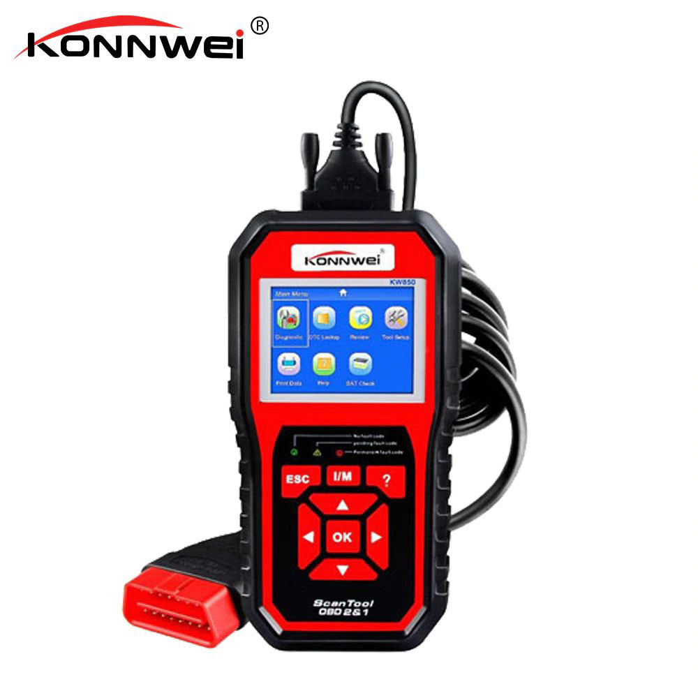 Авто диагностический адаптер автосканер с LCD Konnwei KW-850 OBD2/EOBD+CAN