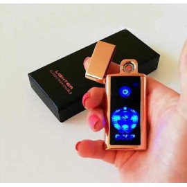 Зажигалка Usb металл Сенсор кнопка LED + доп. спираль СССР
