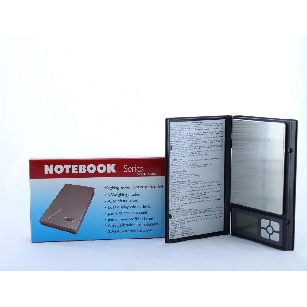 Весы карманные 500g 0.01g 1108-5 ювелирные Notebook Series