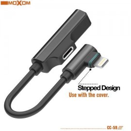 Переходник для Apple Lightning - 3.5 гнездо aux+питание Moxom CC-59