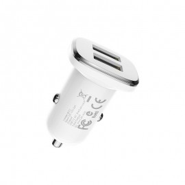 Зарядное автомобильное АЗУ Borofone BZ12 2usb 2.4a белый
