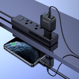 Зарядное сетевое сзу USB Borofone BA46A быстрое QC 3.0 +PD черный