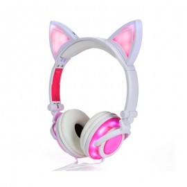 Наушники накладные Cat Ear Headphones с ушками LED rrr