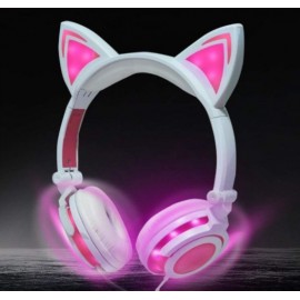 Наушники накладные Cat Ear Headphones с ушками LED rrr