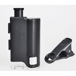 Микроскоп карманный Mini 60x-100x 7751W с клипсой на смартфон