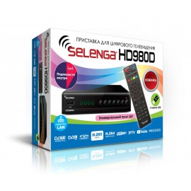 Ресивер DVB-T2/C Selenga HD980D с кабельным тв и интернет