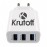 Зарядное сетевое сзу usb 3x Krutoff CH-19 + кабель для Apple lightning