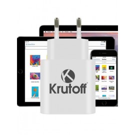 Зарядное сетевое сзу usb 3x Krutoff CH-19 + кабель для Apple lightning