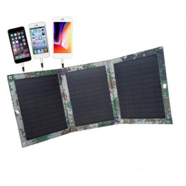 Солнечное зарядное устройство портативное / солнечная панель 19w USB 2x , до 3A