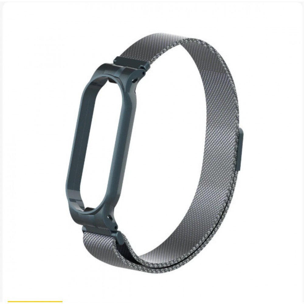 Ремешок металл для фитнес браслета Miband 5, черный