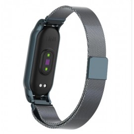 Ремешок металл для фитнес браслета Miband 5, черный