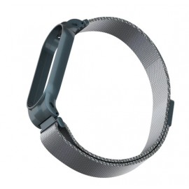 Ремешок металл для фитнес браслета Miband 5, черный