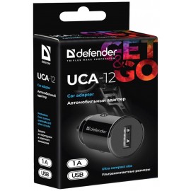 Зарядное автомобильное АЗУ Defender UCA-12 USB, 1A