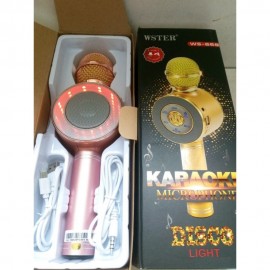 Колонка микрофон Bluetooth Mp3 караоке WS-668 led