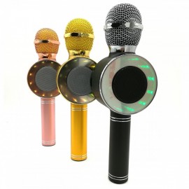 Колонка микрофон Bluetooth Mp3 караоке WS-668 led